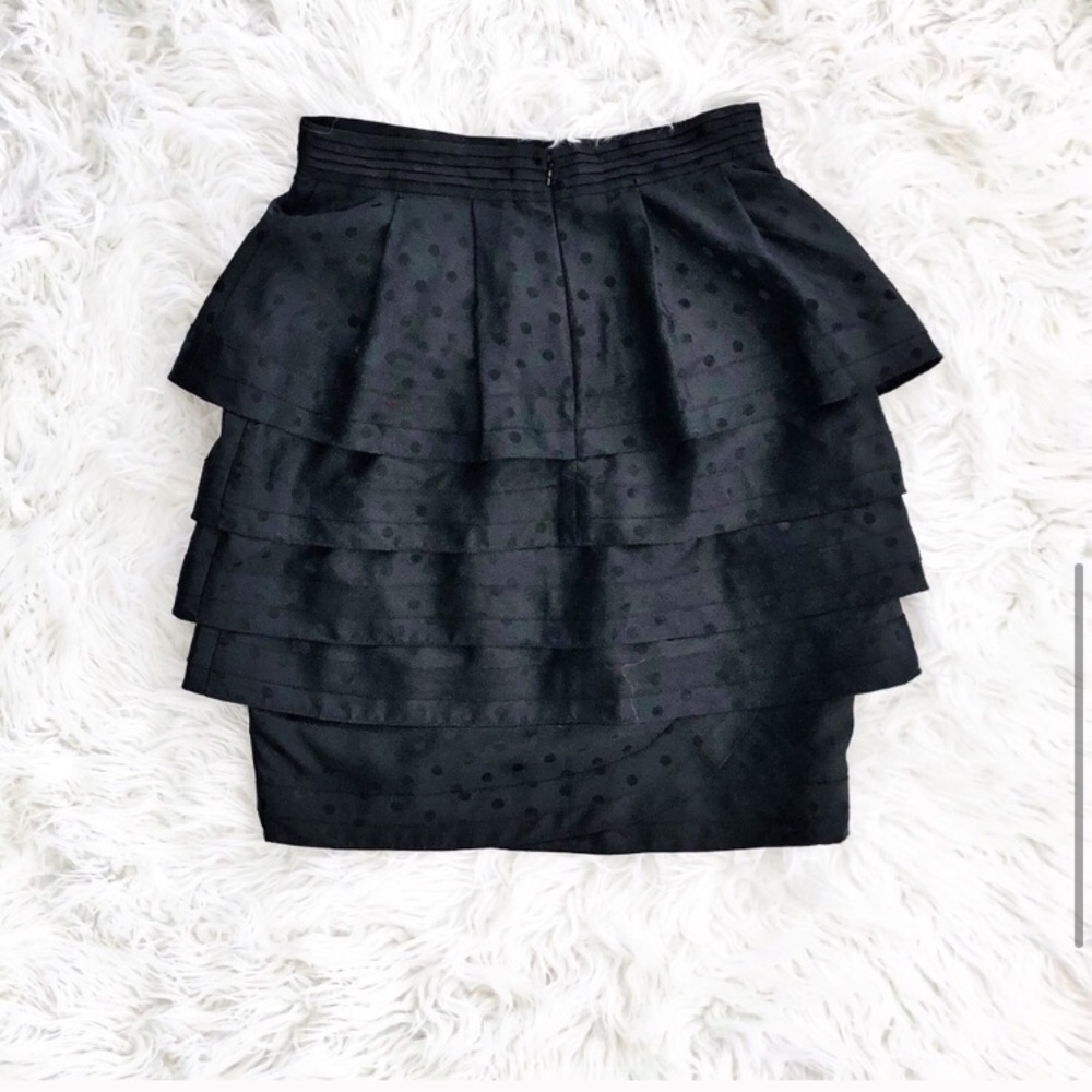 Club Monaco Silk layered polka dot skirt - Picture 2 of 5